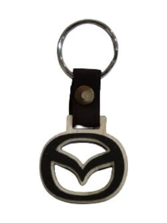 Schlüsselanhänger aus Holz mit MAZDA-Logo 3257-k