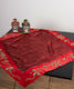 Silk Fashion 1262 Christmas Tablecloth Square Fabric Red L90xW90cm.