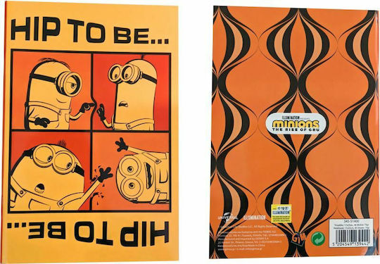 Gim Heft Geregelt B5 40 Blätter Minions 2 Orange 1Stück