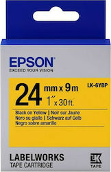 Epson LK-6YBP Ταινία Ετικετογράφου 9m x 24mm σε Κίτρινο Χρώμα