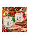 Inart Weihnachts-Becher Porzellan Weihnachts- Becher Porzellan 1Stück (Μverschiedene Designs/Farben)