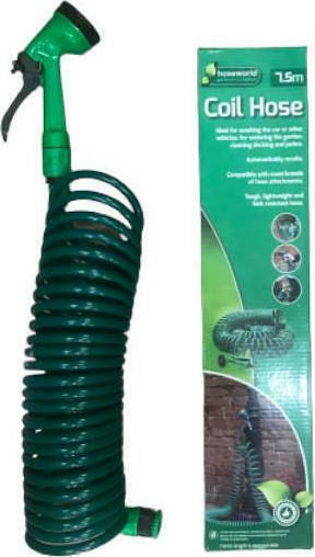 Mporazanis Furtun de grădină Spirală Set Coil Hose 7.5m