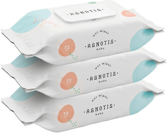 Agnotis Хипоалергенни Бебешки кърпички без алкохол и парабени 3x70бр