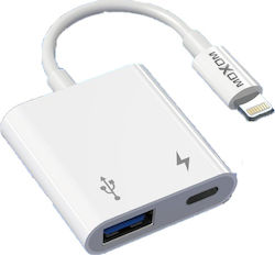 Moxom MX-AX25 Lightning male σε Lightning / USB-A female Moxom MX-AX25 Lightning male σε Lightning / USB-A female