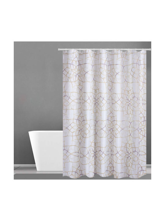 Anna Riska 506 Fabric Shower Curtain 180x180cm White 421214