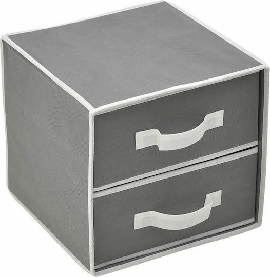 Click Stoff Aufbewahrungsbox mit Deckel Gray 30x30x28cm 1Stück