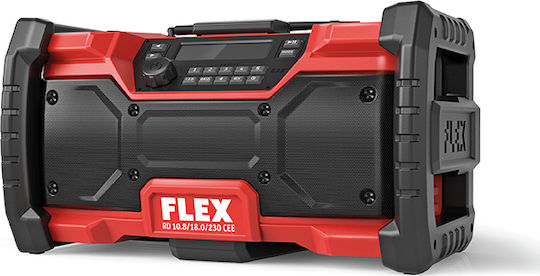 Flex RD 10.8 / 18. Solo Tabletop Radio Battery DAB+ with USB Red