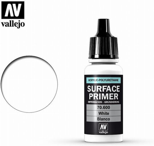 Acrylicos Vallejo Surface Primer Χρώμα Μοντελισμού White 18ml