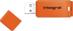 Integral Neon 16GB USB 2.0 Stick Portocaliu