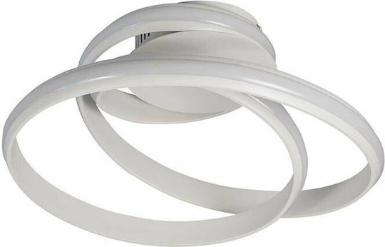 Wofi Tess Ceiling Mount Light 40cm White with Integrated LED