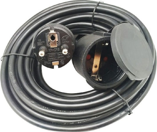 Spot Light Waterproof Extension Cable Cord 3 x 1.5mm²/5m Black