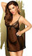 Penthouse Casual Seduction Set Babydoll Sexy Negru