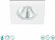Trio Lighting Zagros Τετράγωνο Μεταλλικό Χωνευτό Σποτ με Ενσωματωμένο LED και Θερμό Λευκό Φως Λευκό 5x5εκ.