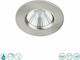 Trio Lighting Zagros Στρογγυλό Μεταλλικό Χωνευτό Σποτ με Ενσωματωμένο LED και Θερμό Λευκό Φως Ασημί 5x5εκ.