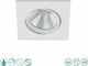 Trio Lighting Pamir Square Metallic Recessed Spot with Integrated LED and Warm White Light White 5x5cm. 1pcs