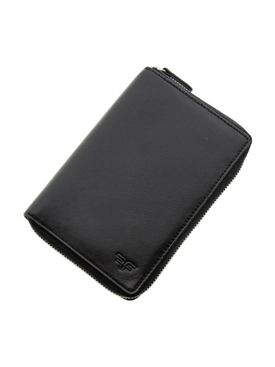 Large leather wallet upright Forest 527609-Black