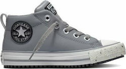 Converse Chuck Taylor All Star Street Kids High Sneakers for Boys with Laces Gray