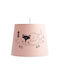 Funna Baby Be Brave Single Bulb Kids Lighting Pendant of Fabric 60W Ροζ 30x26cm