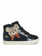 Kilwi Anatomic Leather Kids Boots with Zipper Navy Blue