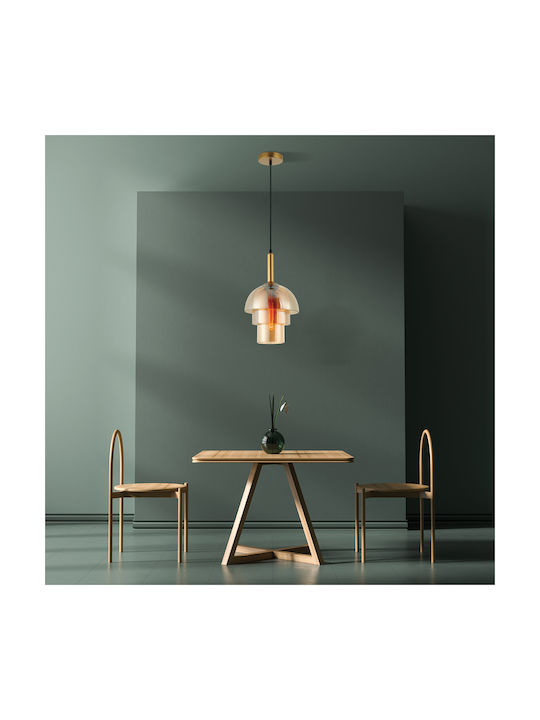 Zambelis Lights Adjustable Pendant Light Rose Gold Bell with Socket E27 25x25x42cm