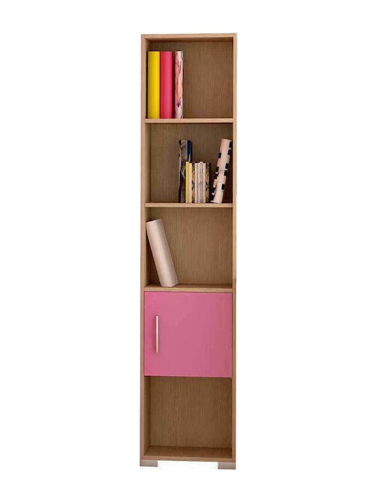 Kids Wooden Bookcase No 13 Pink 40x30x180cm