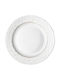 Dutch Rose Sparkling Plate Desert made of Porcelain White with Diameter 21cm