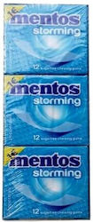 Mentos 12 Chewing gum Storming with Μέντα Flavour Sugar Free 12pcs 33gr