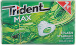 Trident Chewing gum Max with Splash Δυόσμος Flavour Sugar Free 16pcs 22gr