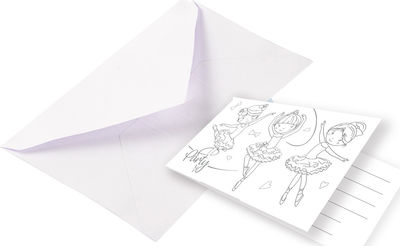 Amscan Invitations 8pcs 9903955Invitations with Envelopes Little Dancer 8 Pieces.