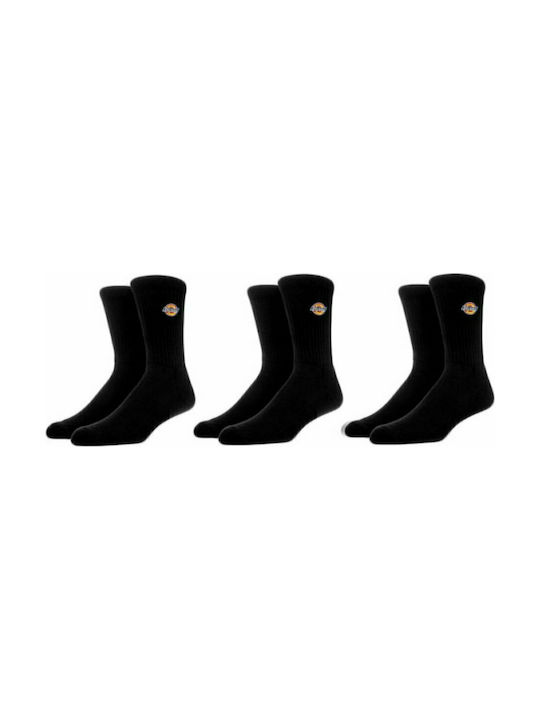 Dickies Valley Grove Unisex Μονόχρωμες Κάλτσες Μαύρες 3Pack