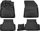 Novline Set of Front and Rear Mats 4pcs Tray Type for Opel Grandland X 2017+ Black