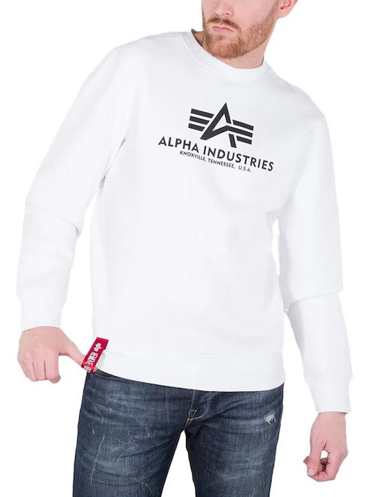 Alpha Industries Basic Φούτερ Λευκό