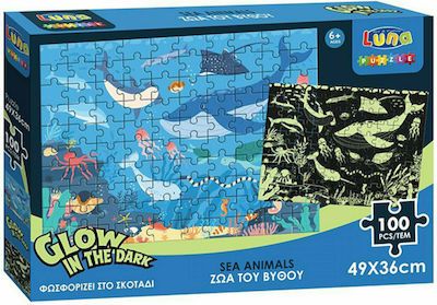 Παιδικό Puzzle Sea Animals 100pcs για 6+ Ετών Luna