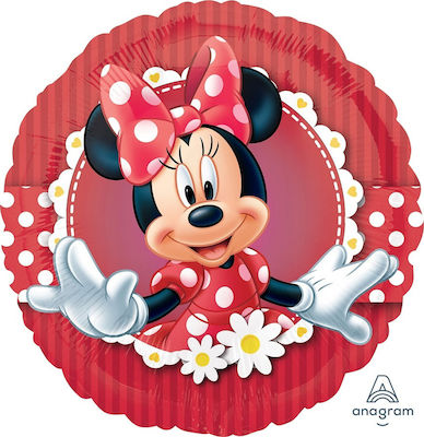 Ballon Folie Minnie Rund Rot 43cm