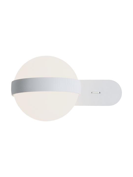 Zambelis Lights Μοντέρνο Φωτιστικό Τοίχου με Ενσωματωμένο LED και Θερμό Λευκό Φως σε Λευκό Χρώμα Πλάτους 20cm