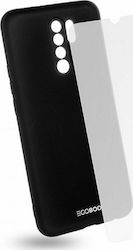 Egoboo Rubber Back Cover Σιλικόνης Μαύρο (Redmi 9)