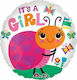 Balloon Foil Girl Birth Round Multicolour 45cm