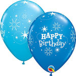 Set of 25 Balloons Latex Blue Birthday-Celebration 28cm