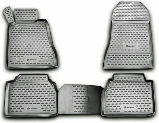 Novline Set of Front and Rear Mats 4pcs Tray Type for Mercedes-Benz E Class 1995-2003 Black
