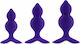 Feelztoys Bibi Twin Buttplug Set Πρωκτικές Σφήνες Σετ Μωβ 3τμχ