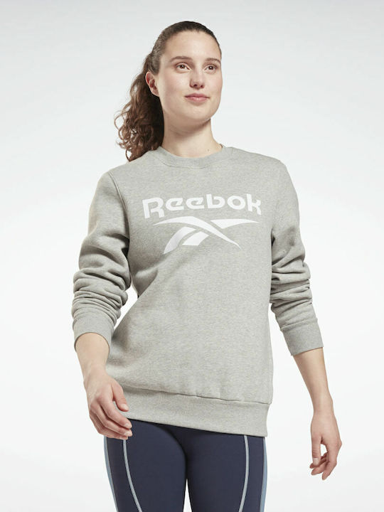 Identity Logo Damen Sweatshirt Medium Grey Heather