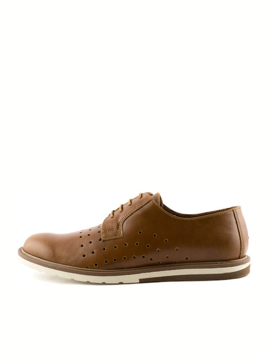 Romeo 0014 Δερμάτινα Ανδρικά Casual Παπούτσια Ταμπά