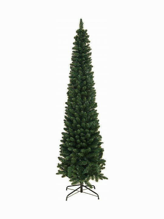 Χριστουγεννιάτικο Δέντρο Super Utah Πράσινο Slim 180εκ με Μεταλλική Βάση