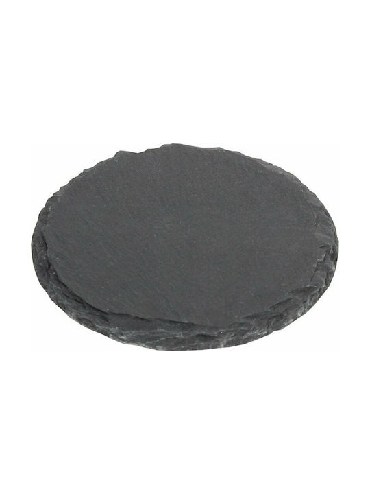 Keskor Round Stone Black Coaster 10cm