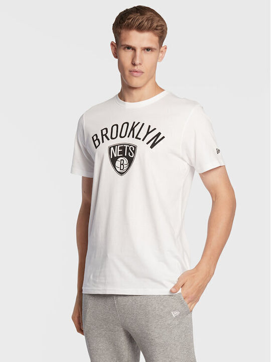 New Era Brooklyn Nets Bluza Bărbătească cu Mânecă Scurtă Polo Albă