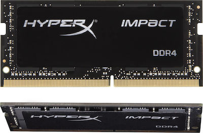 Kingston Fury Impact 32GB DDR4 RAM με 2 Modules (2x16GB) και Ταχύτητα 2666 για Laptop