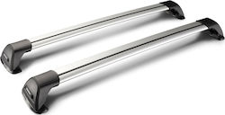 Yakima Μπάρες Οροφής Αλουμινίου Flush 125εκ. Universal για Αυτοκίνητα με Εργοστασιακές Μπάρες (Σετ με πόδια και κλειδαριά)