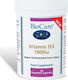 BioCare Vitamin D3 Vitamin for Immune System Boost & Bone Health 1000iu 60 veg. caps