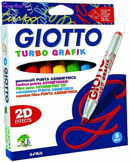 Giotto Turbo Grafik 2d Effects Zeichenmarker Dicke Set 8Stück