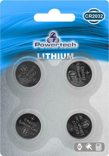 Powertech Batterien Lithium für Uhren CR2032 3V 4Stück